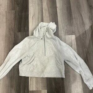 Scuba Oversized Half-Zip Hoodie in XS/S Heathered Core Ultra Light Grey